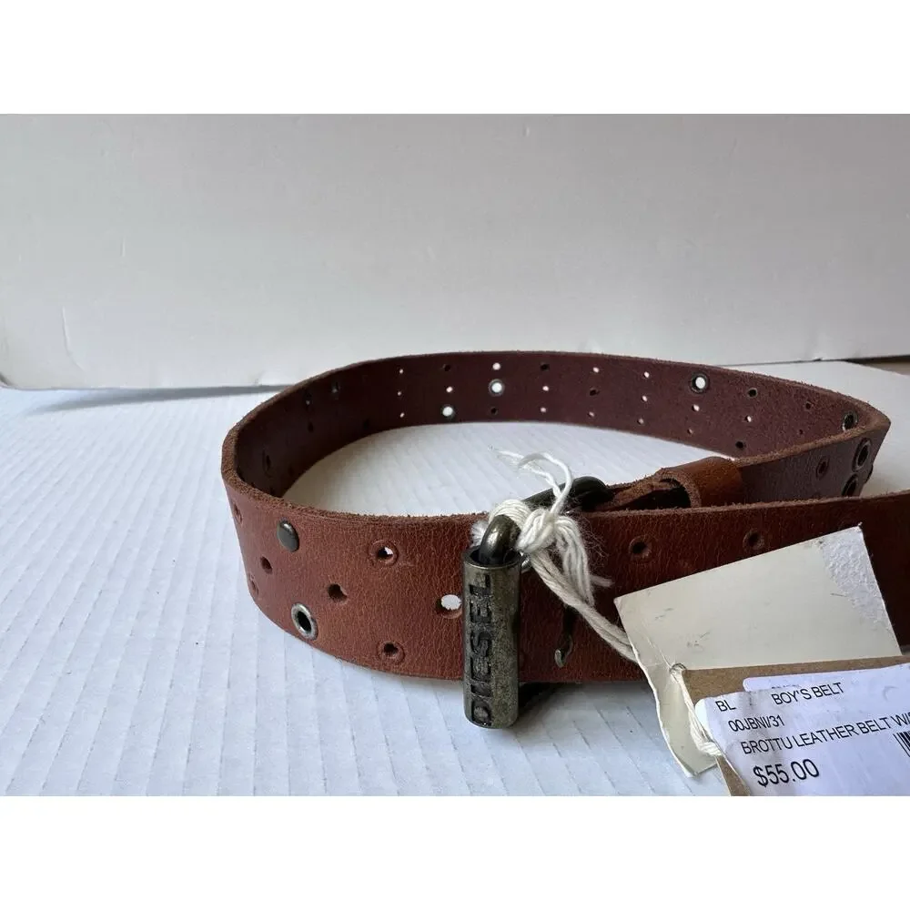 Diesel boys leather belt NWT size 4 y.o.